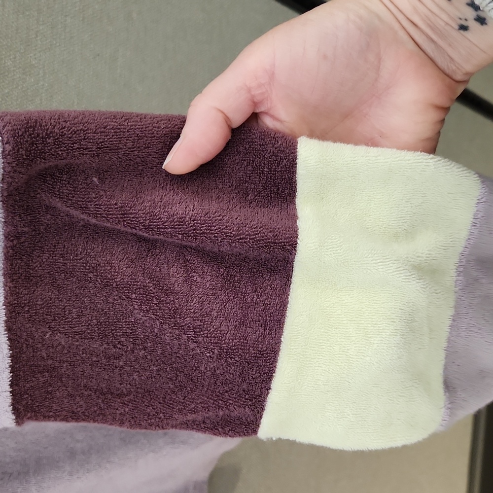 Faherty Cabana Towel Terry Quarter Zip Size Medium - Picture 5 of 12